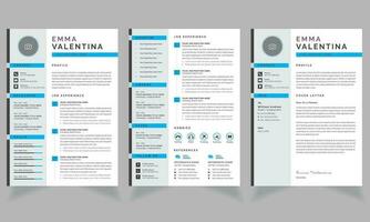 Innovative Resume Set Layout Template vector