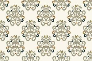 Motif Ikat Paisley Embroidery Background. Ikat Pattern Geometric Ethnic Oriental Pattern traditional.aztec Style Abstract Vector illustration.design for Texture,fabric,clothing,wrapping,sarong.