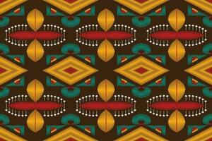 Motif Ikat Paisley Embroidery Background. Ikat Chevron Geometric Ethnic Oriental Pattern Traditional. Ikat Aztec Style Abstract Design for Print Texture,fabric,saree,sari,carpet. vector