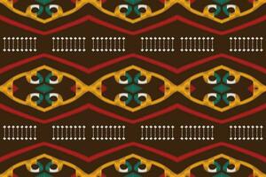 Ikat Floral Paisley Embroidery Background. Ikat Stripes Geometric Ethnic Oriental Pattern Traditional. Ikat Aztec Style Abstract Design for Print Texture,fabric,saree,sari,carpet. vector