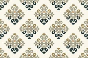 Motif Ikat Paisley Embroidery Background. Ikat Aztec Geometric Ethnic Oriental Pattern Traditional. Ikat Aztec Style Abstract Design for Print Texture,fabric,saree,sari,carpet. vector