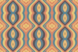 Ikat Floral Paisley Embroidery Background. Ikat Background Geometric Ethnic Oriental Pattern Traditional. Ikat Aztec Style Abstract Design for Print Texture,fabric,saree,sari,carpet. vector