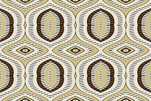 Ikat Floral Paisley Embroidery Background. Ikat Print Geometric Ethnic Oriental Pattern Traditional. Ikat Aztec Style Abstract Design for Print Texture,fabric,saree,sari,carpet. vector