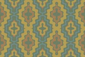 ikat floral cachemir bordado antecedentes. ikat triángulo geométrico étnico oriental modelo tradicional. ikat azteca estilo resumen diseño para impresión textura,tela,sari,sari,alfombra. vector