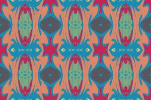 Ikat Damask Paisley Embroidery Background. Ikat Designs Geometric Ethnic Oriental Pattern Traditional. Ikat Aztec Style Abstract Design for Print Texture,fabric,saree,sari,carpet. vector