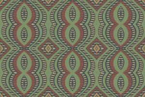 Ikat Damask Paisley Embroidery Background. Ikat Stripe Geometric Ethnic Oriental Pattern traditional.aztec Style Abstract Vector illustration.design for Texture,fabric,clothing,wrapping,sarong.