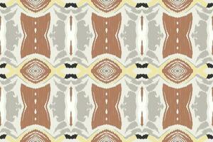 Ikat Floral Paisley Embroidery Background. Ikat Print Geometric Ethnic Oriental Pattern Traditional. Ikat Aztec Style Abstract Design for Print Texture,fabric,saree,sari,carpet. vector