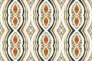 Ikat Floral Paisley Embroidery Background. Ikat Damask Geometric Ethnic Oriental Pattern Traditional. Ikat Aztec Style Abstract Design for Print Texture,fabric,saree,sari,carpet. vector