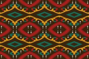 Ikat Damask Paisley Embroidery Background. Ikat Prints Geometric Ethnic Oriental Pattern Traditional. Ikat Aztec Style Abstract Design for Print Texture,fabric,saree,sari,carpet. vector