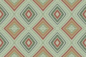 Ikat Damask Paisley Embroidery Background. Ikat Seamless Geometric Ethnic Oriental Pattern Traditional. Ikat Aztec Style Abstract Design for Print Texture,fabric,saree,sari,carpet. vector