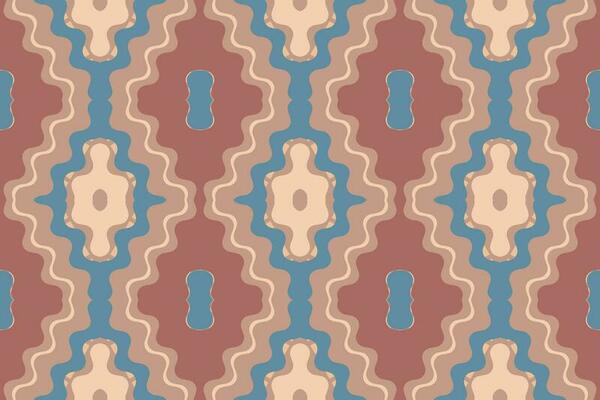 Ikat Damask Paisley Embroidery Background. Ikat Patterns Geometric Ethnic Oriental Pattern traditional.aztec Style Abstract Vector illustration.design for Texture,fabric,clothing,wrapping,sarong.