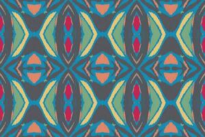 Ikat Damask Paisley Embroidery Background. Ikat Damask Geometric Ethnic Oriental Pattern Traditional. Ikat Aztec Style Abstract Design for Print Texture,fabric,saree,sari,carpet. vector