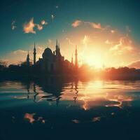 Mosque created using Generative AI photo