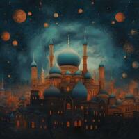 Mosque created using photo