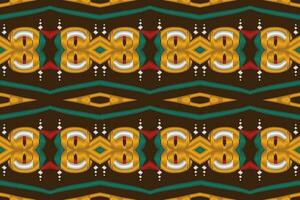 Ikat Damask Paisley Embroidery Background. Ikat Triangle Geometric Ethnic Oriental Pattern traditional.aztec Style Abstract Vector illustration.design for Texture,fabric,clothing,wrapping,sarong.