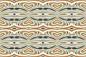 Ikat Damask Paisley Embroidery Background. Ikat Triangle Geometric Ethnic Oriental Pattern traditional.aztec Style Abstract Vector illustration.design for Texture,fabric,clothing,wrapping,sarong.