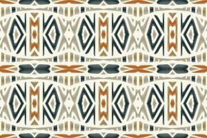 Ikat Floral Paisley Embroidery Background. Ikat Frame Geometric Ethnic Oriental Pattern Traditional. Ikat Aztec Style Abstract Design for Print Texture,fabric,saree,sari,carpet. vector