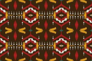 Ikat Floral Paisley Embroidery Background. Ikat Pattern Geometric Ethnic Oriental Pattern Traditional. Ikat Aztec Style Abstract Design for Print Texture,fabric,saree,sari,carpet. vector