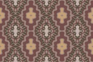 Ikat Floral Paisley Embroidery Background. Ikat Background Geometric Ethnic Oriental Pattern Traditional. Ikat Aztec Style Abstract Design for Print Texture,fabric,saree,sari,carpet. vector