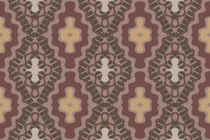 Ikat Floral Paisley Embroidery Background. Ikat Background Geometric Ethnic Oriental Pattern Traditional. Ikat Aztec Style Abstract Design for Print Texture,fabric,saree,sari,carpet. vector