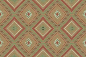 Ikat Damask Paisley Embroidery Background. Ikat Pattern Geometric Ethnic Oriental Pattern traditional.aztec Style Abstract Vector illustration.design for Texture,fabric,clothing,wrapping,sarong.