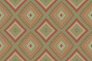 Ikat Damask Paisley Embroidery Background. Ikat Pattern Geometric Ethnic Oriental Pattern traditional.aztec Style Abstract Vector illustration.design for Texture,fabric,clothing,wrapping,sarong.