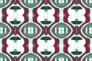 Ikat Floral Paisley Embroidery Background. Ikat Triangle Geometric Ethnic Oriental Pattern Traditional. Ikat Aztec Style Abstract Design for Print Texture,fabric,saree,sari,carpet. vector