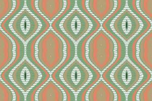 Ikat Floral Paisley Embroidery Background. Ikat Frame Geometric Ethnic Oriental Pattern Traditional. Ikat Aztec Style Abstract Design for Print Texture,fabric,saree,sari,carpet. vector