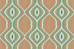 Ikat Floral Paisley Embroidery Background. Ikat Frame Geometric Ethnic Oriental Pattern Traditional. Ikat Aztec Style Abstract Design for Print Texture,fabric,saree,sari,carpet. vector