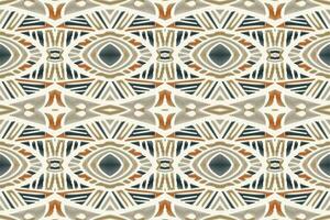 Ikat Damask Paisley Embroidery Background. Ikat Pattern Geometric Ethnic Oriental Pattern traditional.aztec Style Abstract Vector illustration.design for Texture,fabric,clothing,wrapping,sarong.