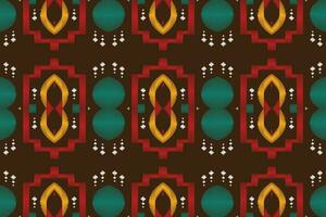 Ikat Damask Paisley Embroidery Background. Ikat Fabric Geometric Ethnic Oriental Pattern Traditional. Ikat Aztec Style Abstract Design for Print Texture,fabric,saree,sari,carpet. vector
