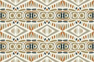 Ikat Floral Paisley Embroidery Background. Ikat Texture Geometric Ethnic Oriental Pattern Traditional. Ikat Aztec Style Abstract Design for Print Texture,fabric,saree,sari,carpet. vector