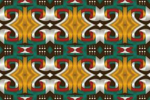 ikat damasco cachemir bordado antecedentes. ikat sin costura geométrico étnico oriental modelo tradicional. ikat azteca estilo resumen diseño para impresión textura,tela,sari,sari,alfombra. vector