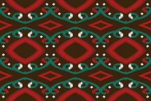 Ikat Damask Paisley Embroidery Background. Ikat Patterns Geometric Ethnic Oriental Pattern traditional.aztec Style Abstract Vector illustration.design for Texture,fabric,clothing,wrapping,sarong.
