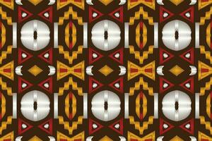 Ikat Floral Paisley Embroidery Background. Ikat Designs Geometric Ethnic Oriental Pattern Traditional. Ikat Aztec Style Abstract Design for Print Texture,fabric,saree,sari,carpet. vector