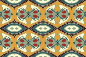Ikat Floral Paisley Embroidery Background. Ikat Designs Geometric Ethnic Oriental Pattern Traditional. Ikat Aztec Style Abstract Design for Print Texture,fabric,saree,sari,carpet. vector