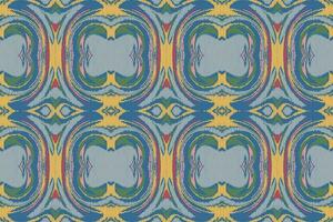 Ikat Damask Paisley Embroidery Background. Ikat Fabric Geometric Ethnic Oriental Pattern Traditional. Ikat Aztec Style Abstract Design for Print Texture,fabric,saree,sari,carpet. vector