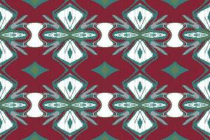 Ikat Floral Paisley Embroidery Background. Ikat Texture Geometric Ethnic Oriental Pattern Traditional. Ikat Aztec Style Abstract Design for Print Texture,fabric,saree,sari,carpet. vector