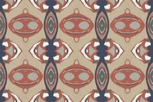 Ikat Damask Paisley Embroidery Background. Ikat Seamless Pattern Geometric Ethnic Oriental Pattern Traditional. Ikat Aztec Style Abstract Design for Print Texture,fabric,saree,sari,carpet. vector