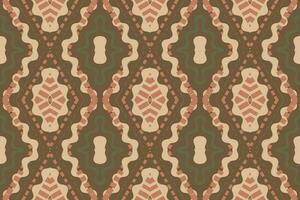 ikat floral cachemir bordado antecedentes. ikat huellas dactilares geométrico étnico oriental modelo tradicional. ikat azteca estilo resumen diseño para impresión textura,tela,sari,sari,alfombra. vector