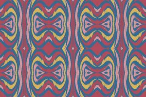 Ikat Damask Paisley Embroidery Background. Ikat Frame Geometric Ethnic Oriental Pattern traditional.aztec Style Abstract Vector illustration.design for Texture,fabric,clothing,wrapping,sarong.