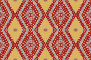 Ikat Floral Paisley Embroidery Background. Ikat Pattern Geometric Ethnic Oriental Pattern Traditional. Ikat Aztec Style Abstract Design for Print Texture,fabric,saree,sari,carpet. vector