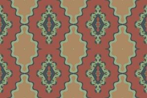 Ikat Damask Paisley Embroidery Background. Ikat Texture Geometric Ethnic Oriental Pattern Traditional. Ikat Aztec Style Abstract Design for Print Texture,fabric,saree,sari,carpet. vector