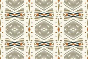 Ikat Damask Paisley Embroidery Background. Ikat Background Geometric Ethnic Oriental Pattern Traditional. Ikat Aztec Style Abstract Design for Print Texture,fabric,saree,sari,carpet. vector