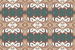 Ikat Damask Paisley Embroidery Background. Ikat Triangle Geometric Ethnic Oriental Pattern traditional.aztec Style Abstract Vector illustration.design for Texture,fabric,clothing,wrapping,sarong.
