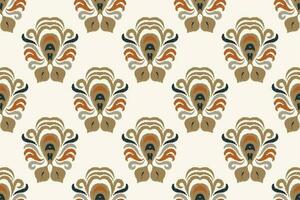 Ikat Damask Paisley Embroidery Background. Ikat Stripe Geometric Ethnic Oriental Pattern Traditional. Ikat Aztec Style Abstract Design for Print Texture,fabric,saree,sari,carpet. vector