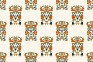 motivo ikat cachemir bordado antecedentes. ikat patrones geométrico étnico oriental modelo tradicional. ikat azteca estilo resumen diseño para impresión textura,tela,sari,sari,alfombra. vector