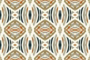 Ikat Damask Paisley Embroidery Background. Ikat Diamond Geometric Ethnic Oriental Pattern Traditional. Ikat Aztec Style Abstract Design for Print Texture,fabric,saree,sari,carpet. vector