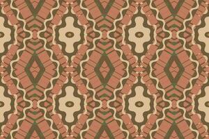 Ikat Floral Paisley Embroidery Background. Ikat Seamless Pattern Geometric Ethnic Oriental Pattern Traditional. Ikat Aztec Style Abstract Design for Print Texture,fabric,saree,sari,carpet. vector