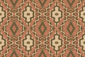 Ikat Floral Paisley Embroidery Background. Ikat Seamless Pattern Geometric Ethnic Oriental Pattern Traditional. Ikat Aztec Style Abstract Design for Print Texture,fabric,saree,sari,carpet. vector